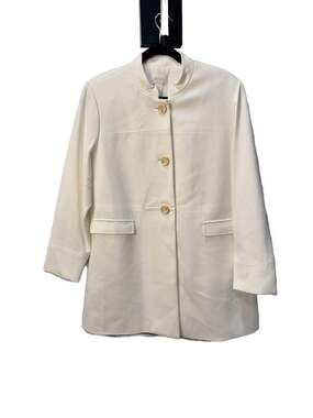 Chico's Off White Clean Ponte Topper Jacket Size 2P